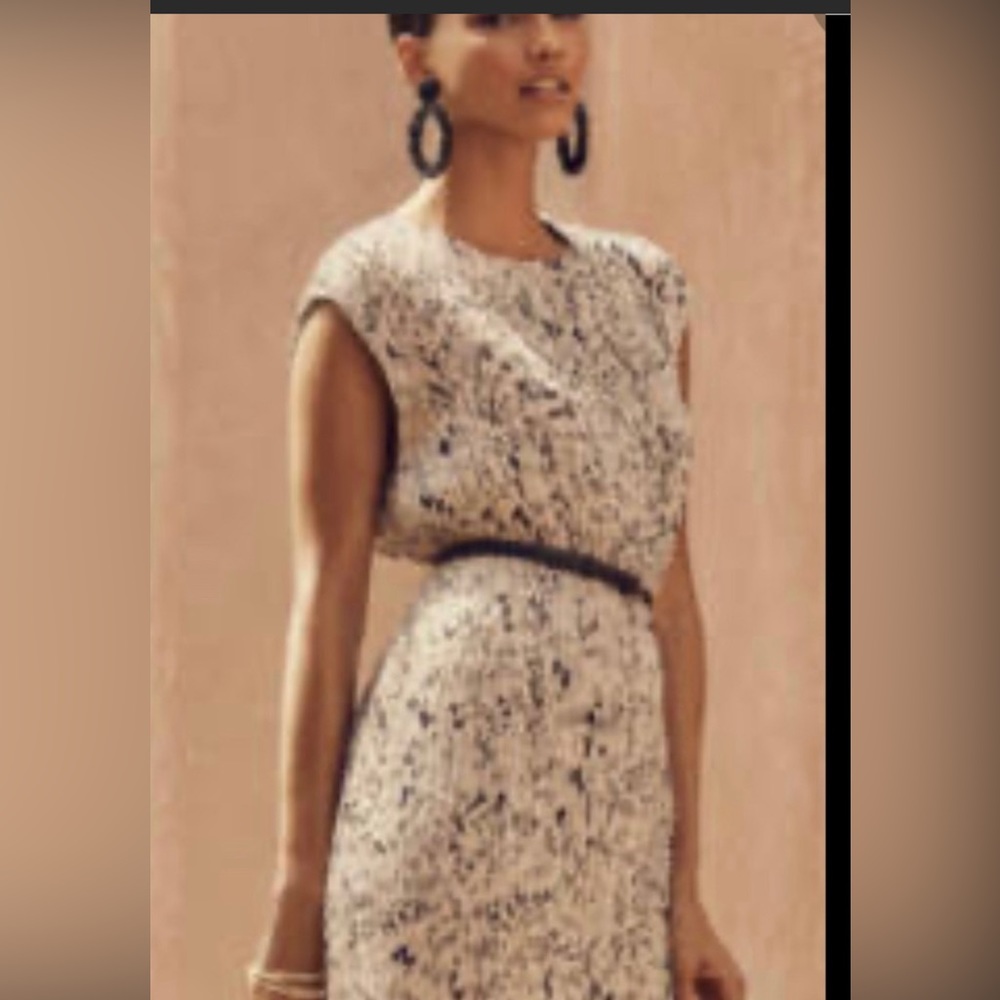 MAX MARA RINO LETTER PRINT PLEATED DRESS